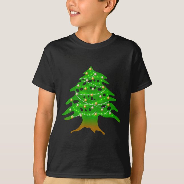Camiseta Árvore Libanesa Natal Bandeira do Líbano Ced (Frente)