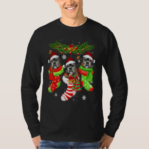 Camiseta Árvore Meias de Natal Leve Xmas Santa Hat