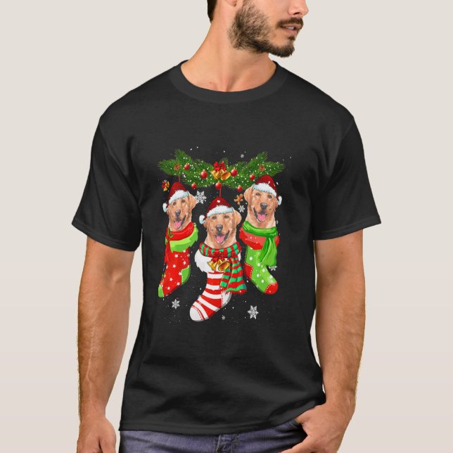 Camiseta Árvore Meias de Natal Light Xmas Santa Hat (Frente)