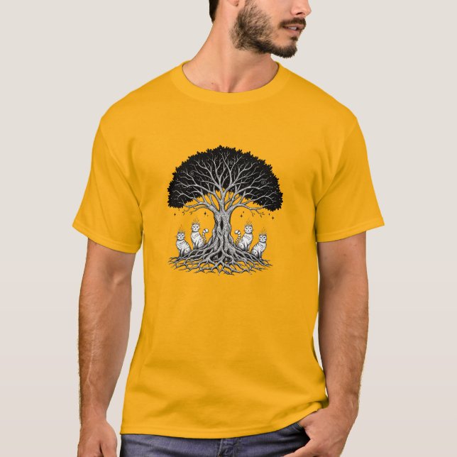 Camiseta árvore mística da vida (Frente)