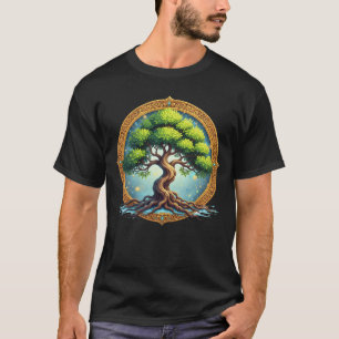 Camiseta Árvore Mística da Vida em Filigrana Dourada Espiri