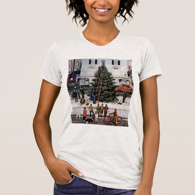Camiseta Árvore na praça da cidade (Frente)