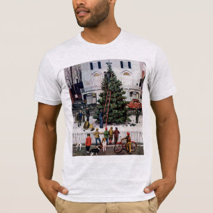 Camiseta Árvore na praça da cidade