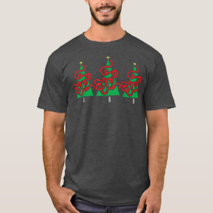 Camiseta Árvore Natal Artista Engraçado Abstrato Art Feriad