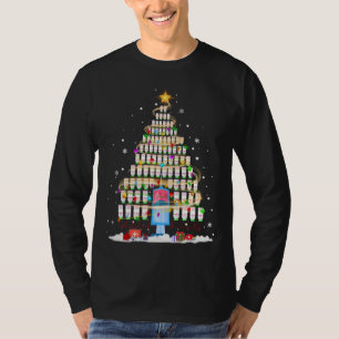 Camiseta Árvore Natal Ferramentas Médicas Enfermeiras Engra