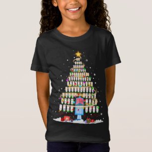 Camiseta Árvore Natal Ferramentas Médicas Enfermeiras Engra