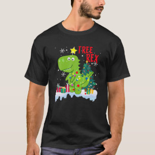 Camiseta Árvore Natal Rex Dinossaur Rex Xmas Decore Pijamas