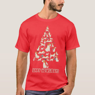 Camiseta Árvore natalina mas design de inverno feliz como s
