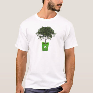 Camiseta Árvore no reciclagem