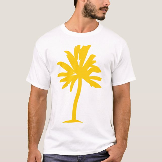Camiseta Árvore Palm - âmbar (Frente)