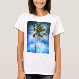 Camiseta Árvore Palm Em Tempestade Tropical