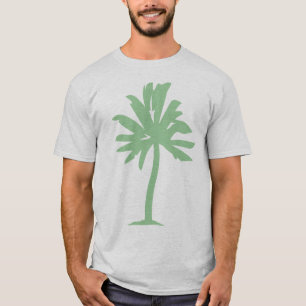 Camiseta Árvore Palm - Verde Esmaecido