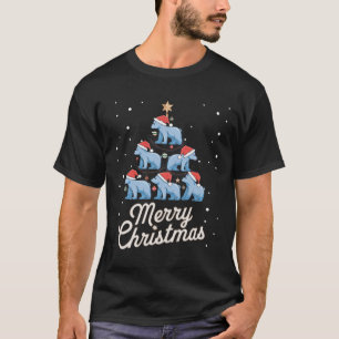 Camiseta Árvore Polar Xmas Ursinha Ursinho Feliz de Natal C