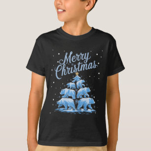 Camiseta Árvore Polar Xmas Ursinha Ursinho Feliz de Natal C
