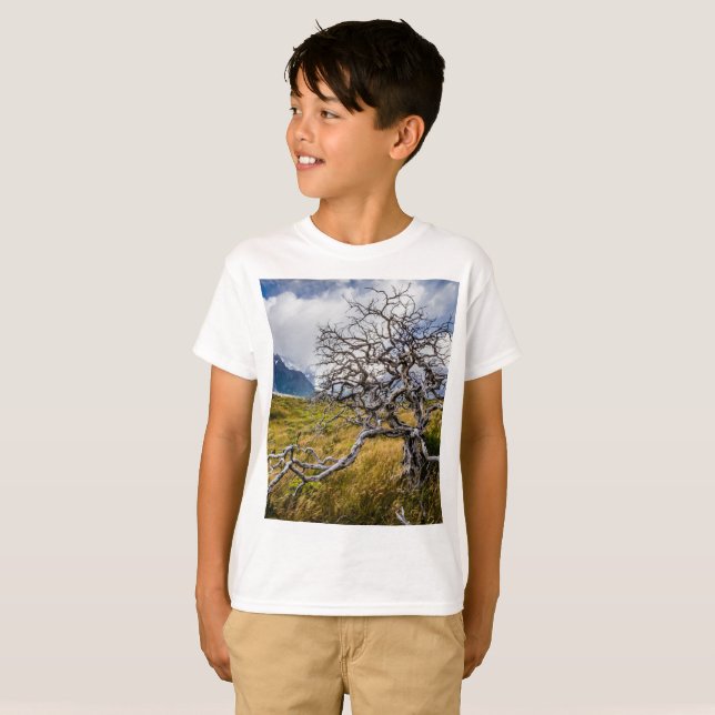 Camiseta Árvore queimada, Torres del Paine, Chile (Frente Completa)