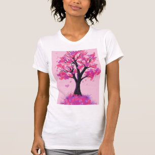 Camiseta Árvore Romântica de Amor - Pintura