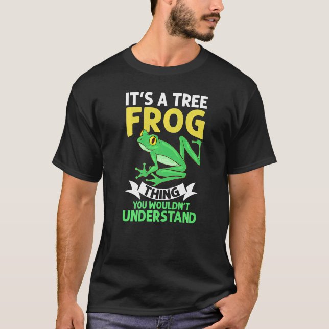 Camiseta Árvore Sapo Pet Habitat Terrarium Care Ovos Tanque (Frente)