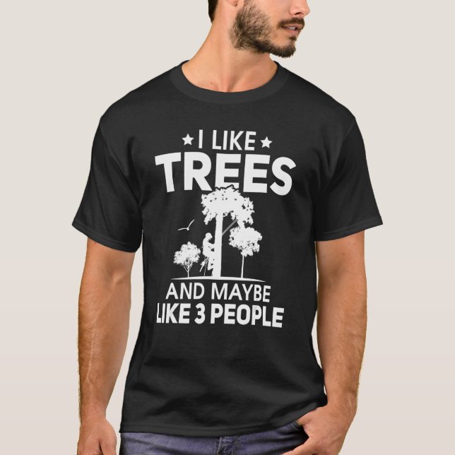 Camiseta Árvore Subindo Eu Gosto De Árvores E Talvez Como 3 (Frente)