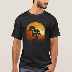 Camiseta Árvore Sunset Japonês Bonsai Tree