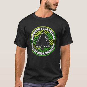 Camiseta Árvore Verde Do Parque De Camping Familiar Para Ra