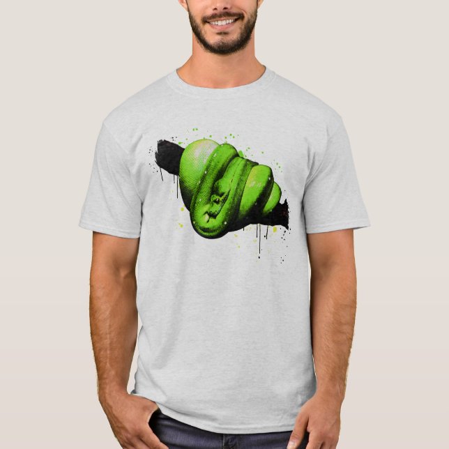 Camiseta Árvore Verde Píthon Água-Cor (Frente)