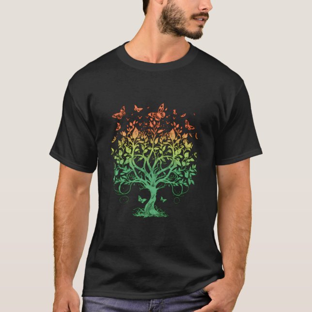 Camiseta Árvore Vitalícia Borboleta Natureza Conservação F (Frente)