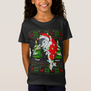 Camiseta Árvore Xmas Narwhal Correspondente Papais noeis Na