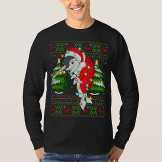 Camiseta Árvore Xmas Narwhal Correspondente Papais noeis Na
