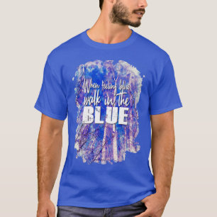 Camiseta Árvores Brancas Céu Azul Claro Em Fevereiro