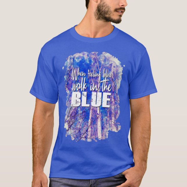 Camiseta Árvores Brancas Céu Azul Claro Em Fevereiro (Frente)