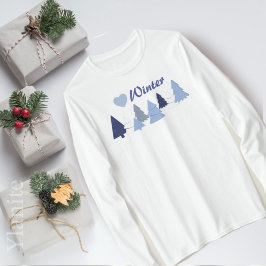 Camiseta Árvores Caprichosas Coração Inverno 