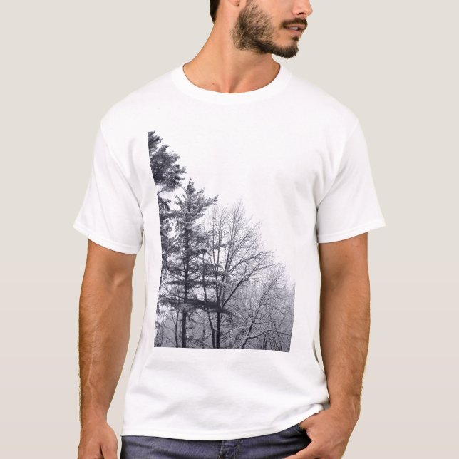 Camiseta Árvores cobertos de neve: Vertical (Frente)