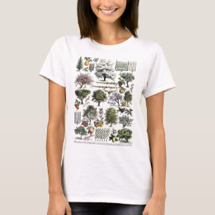 Camiseta Árvores de Flores do Jardim Árvores de Fruta Natur
