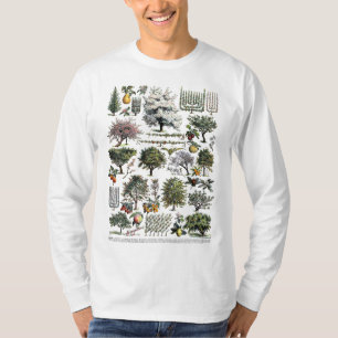 Camiseta Árvores de Flores do Jardim Árvores de Fruta Natur