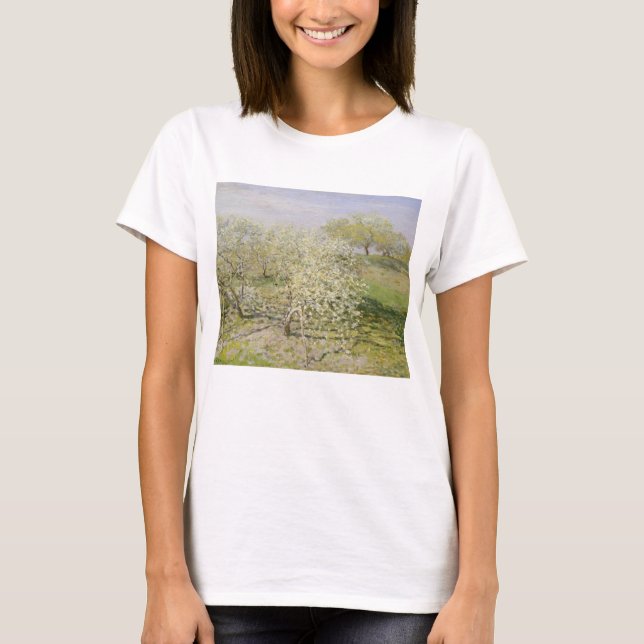Camiseta Árvores de fruta do primavera de Claude Monet | na (Frente)