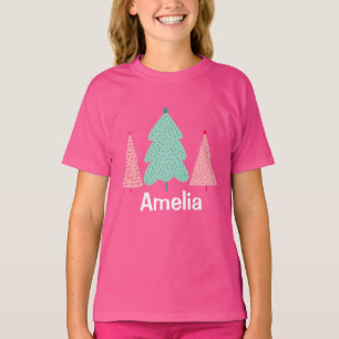 Camiseta Árvores de inverno Meninas Crianças Personalizadas