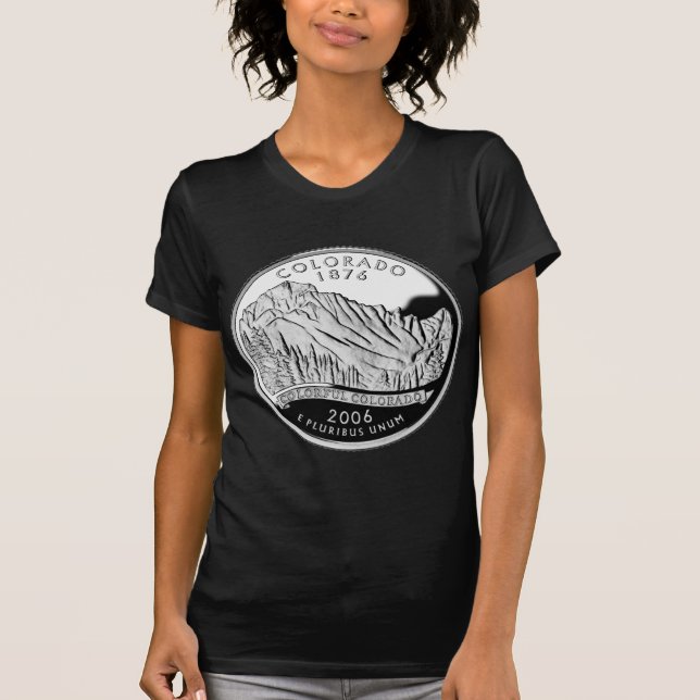 Camiseta Árvores de Montanhas Rochosas do Quarto Estado do  (Frente)