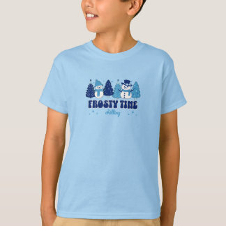 Camiseta Árvores de Natal de inverno e Neves Tempo Férrimo