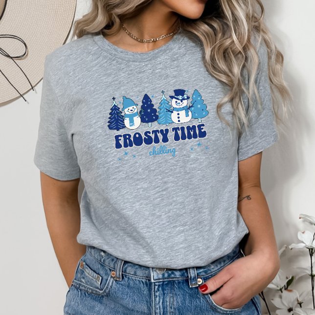 Camiseta Árvores de Natal de inverno e Neves Tempo Férrimo (Criador carregado)