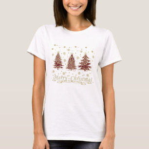 Camiseta Árvores de Natal de Pinheiro Modernas Decoradas