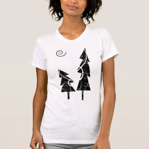 Camiseta árvores de Natal do b&w