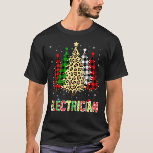 Camiseta Árvores de Natal Eletricas Brancos Vermelhos-do-le