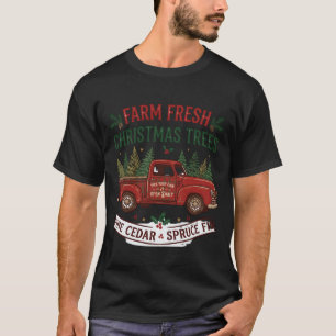 Camiseta Árvores de Natal Frescas da Fazenda Caminhão Verme