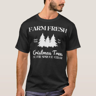 Camiseta Árvores de Natal frescas de fazenda - Pine Fir Spr