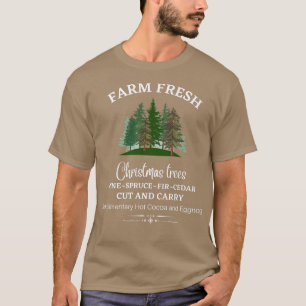 Camiseta ÁRVORES DE NATAL FRESCO, fazenda, PINOS, ESPRUDES,
