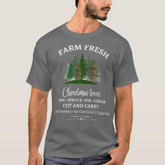 Camiseta ÁRVORES DE NATAL FRESCO, fazenda, PINOS, ESPRUDES,