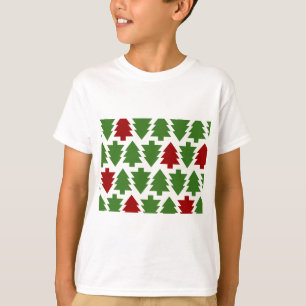 Camiseta Árvores de Natal Padrão de Feriado
