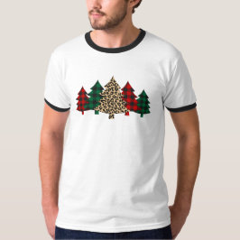 Camiseta Árvores de Natal xadrezes
