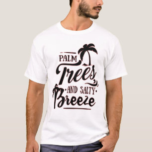 CAMISETA ÁRVORES DE PALM E BREZA DE SALGAS - AMANTE DE PRAI
