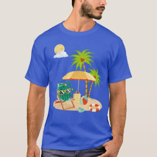 Camiseta Árvores de Palma Exóticas de Praia Fruta Engraçada